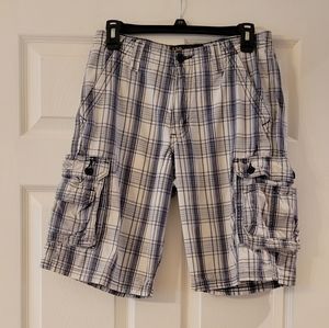 Men's Lee's Cargo Blue And White Stripe Shorts Size: 29
